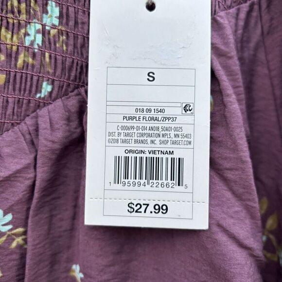A New Day Purple Floral Tent Dress NWT Small - Picture 4 of 6